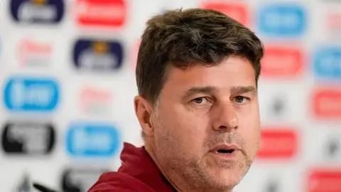 Mauricio Pochettino en una conferencia de prensa l AP