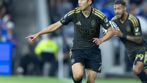 Son en celebración con LAFC en el partido de ida de los Cuartos de Final de la Copa de Campeones Concacaf | MEXSPORT