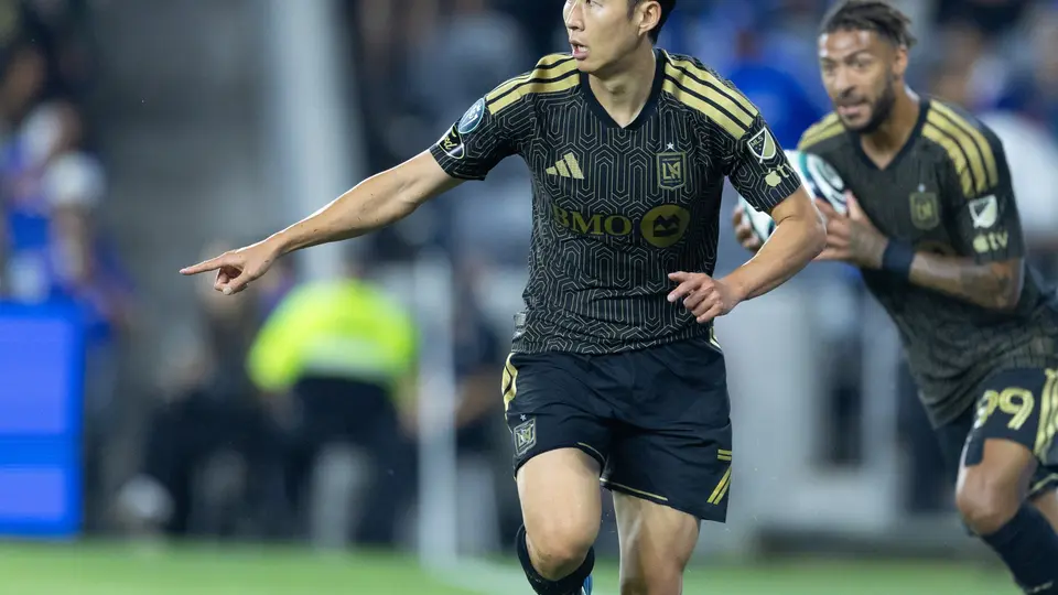 Son en celebración con LAFC en el partido de ida de los Cuartos de Final de la Copa de Campeones Concacaf | MEXSPORT