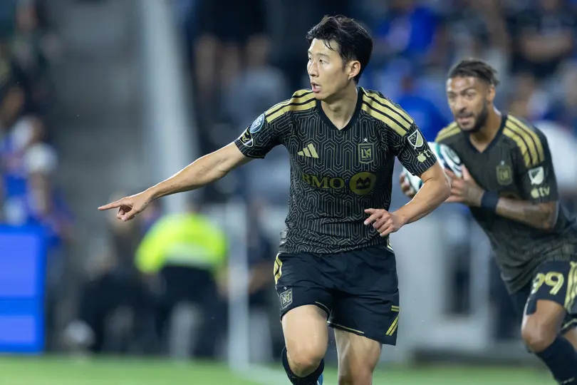 Son en celebración con LAFC en el partido de ida de los Cuartos de Final de la Copa de Campeones Concacaf | MEXSPORT