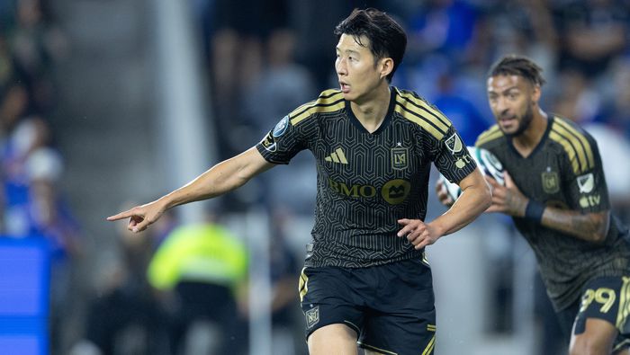 Son en celebración con LAFC en el partido de ida de los Cuartos de Final de la Copa de Campeones Concacaf | MEXSPORT