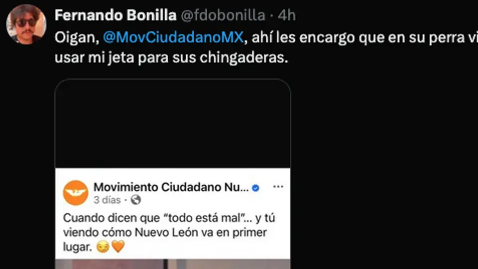 El actor y comediante fue contundente contra el partido político que hizo una publicación en redes sociales / Especial