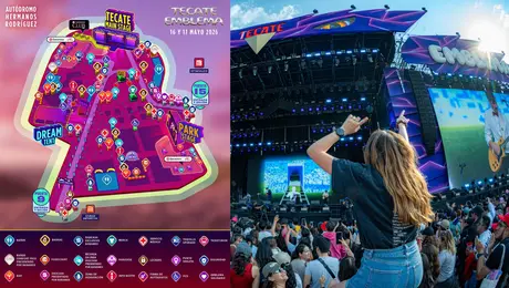 Tecate Emblema 2026: Checa el mapa de los escenarios y espacios oficiales de estacionamiento