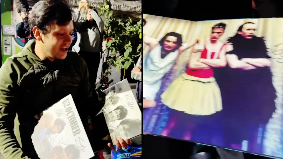Varios fans lograron que algunos integrantes de la banda les firmaran algunos disco de colección / Gina Sánchez