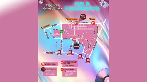 Revisa los estacionamientos oficiales para que no tengas problemas a tu llegada los dos días / FB: @TecateEmblema
