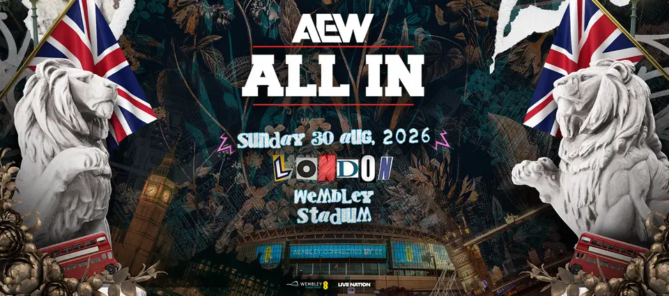 Póster oficial de AEW ALL IN Londres 2026 | AEW