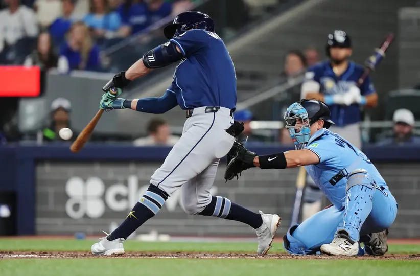 Jonathan Aranda con los Rays | AP