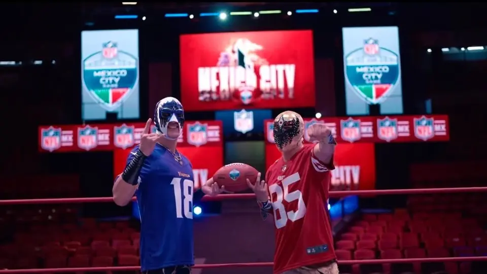 Soberano Jr. y Máscara Dorada unen a la NFL y la lucha libre para promocionar el Mexico City Game 2026
