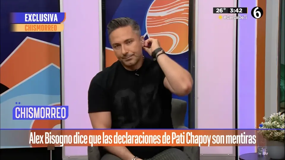Alex Bisogno aprovechó las cámaras del programa Chismorreo para mandarle un mensaje a Pati Chapoy / Especial