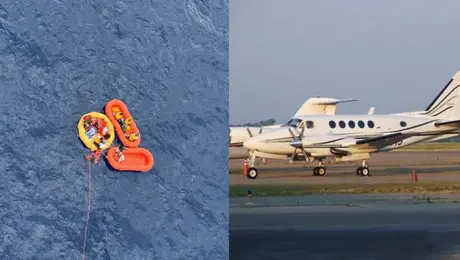 VIDEO: Avión se estrella en el mar y de milagro sobrevivientes sus pasajeros
