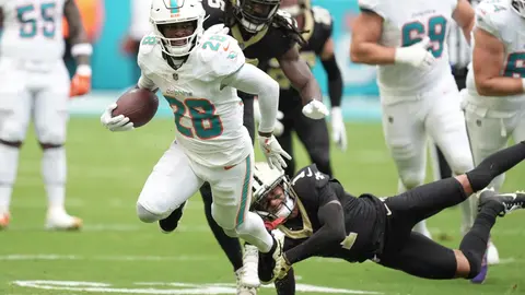 De'Von Achane, corredor de los Miami Dolphins | AP