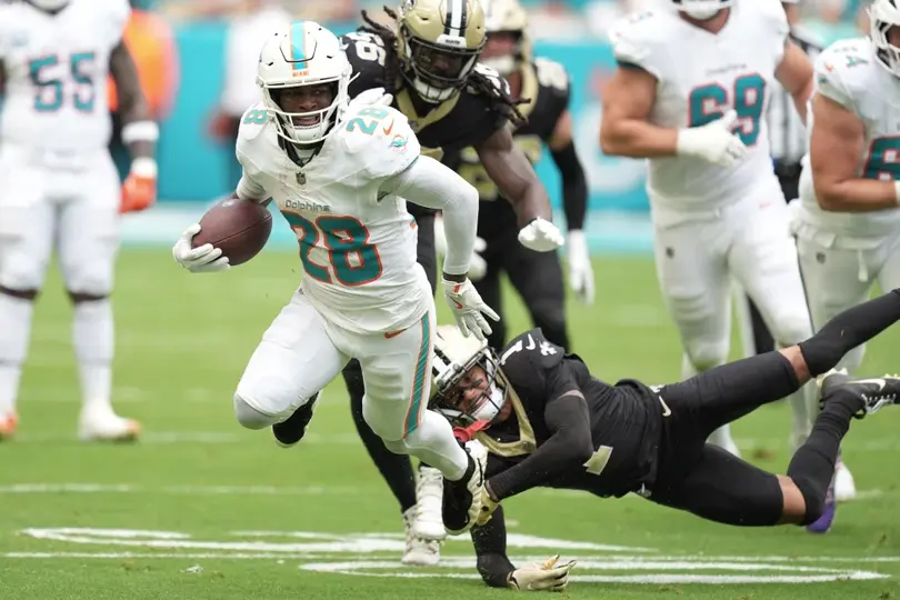 De'Von Achane, corredor de los Miami Dolphins | AP