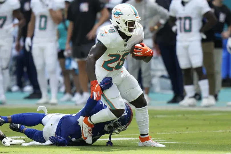 De'Von Achane, corredor de los Miami Dolphins | AP