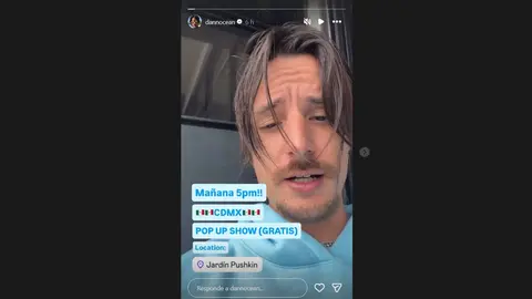 El intérprete de “Me Rehúso” sorprenderá a sus seguidores con un Pop Up Show gratuito. / IG
