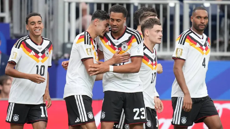 Selección de Alemania tras el tercer gol ante Curazao | AP