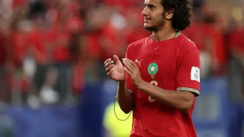Ayyoub Bouaddi, jugador de Marruecos | AP