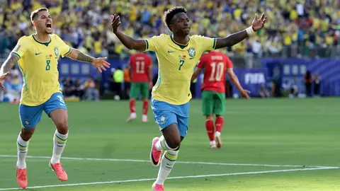Vinícius y Ronaldo, una foto para la historia tras el debut de Brasil en el Mundial 2026