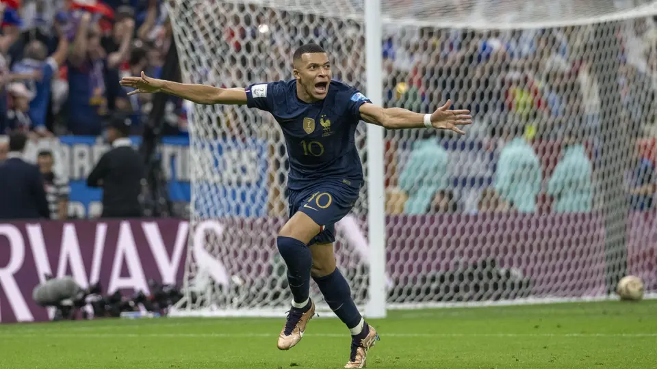 Mbappé celebra anotación en Final de Qatar 2022 | MEXSPORT