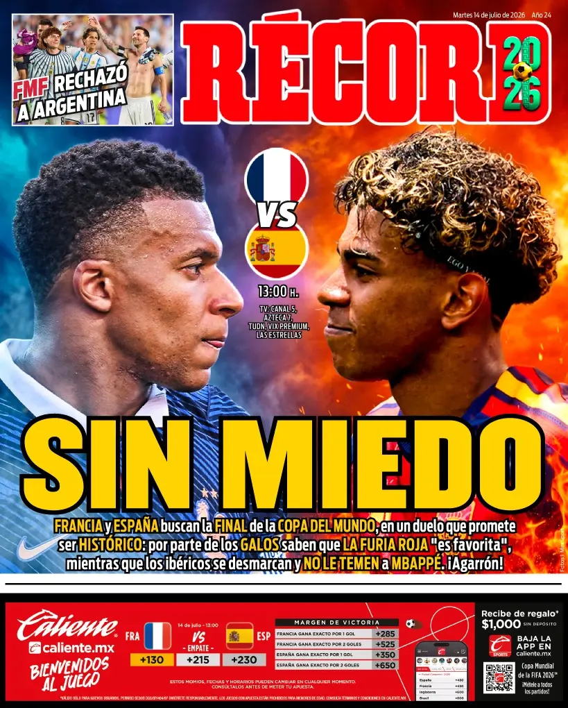 Portada RÉCORD 14 de julio de 2026
