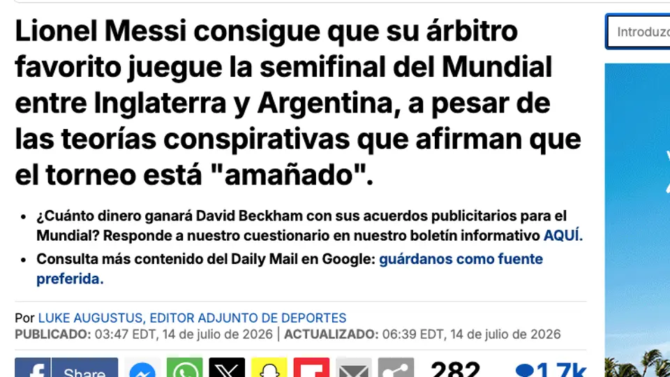 Daily Mail | CAPTURA DE PANTALLA