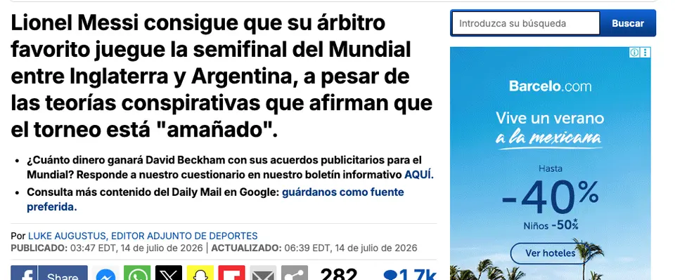 Daily Mail | CAPTURA DE PANTALLA