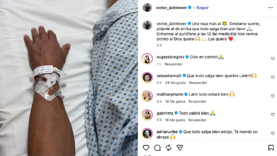 El conductor de televisión mostró momentos antes de entrar al quirófano / IG: @victor_latinlover
