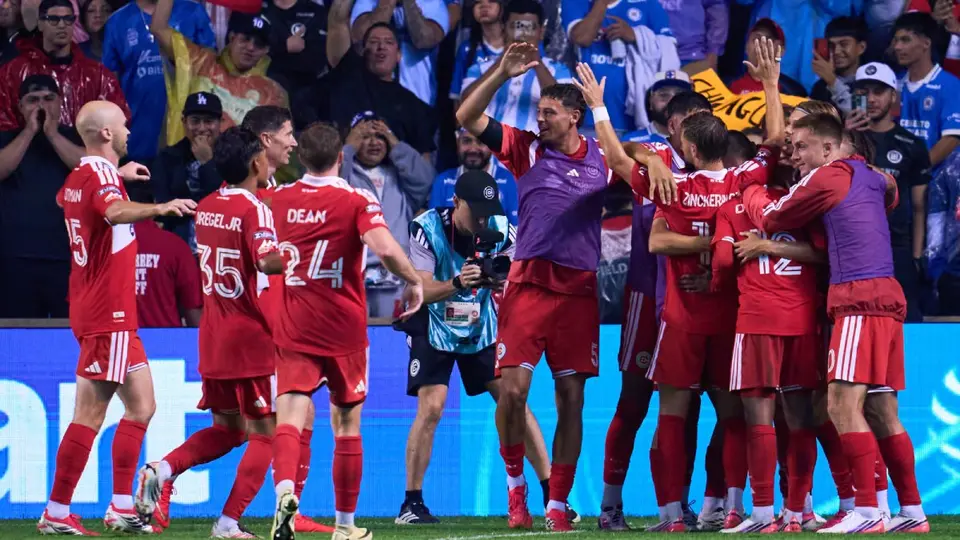 Jugadores de Chicago Fire en celebración en la Leagues Cup 2026 | MEXSPORT