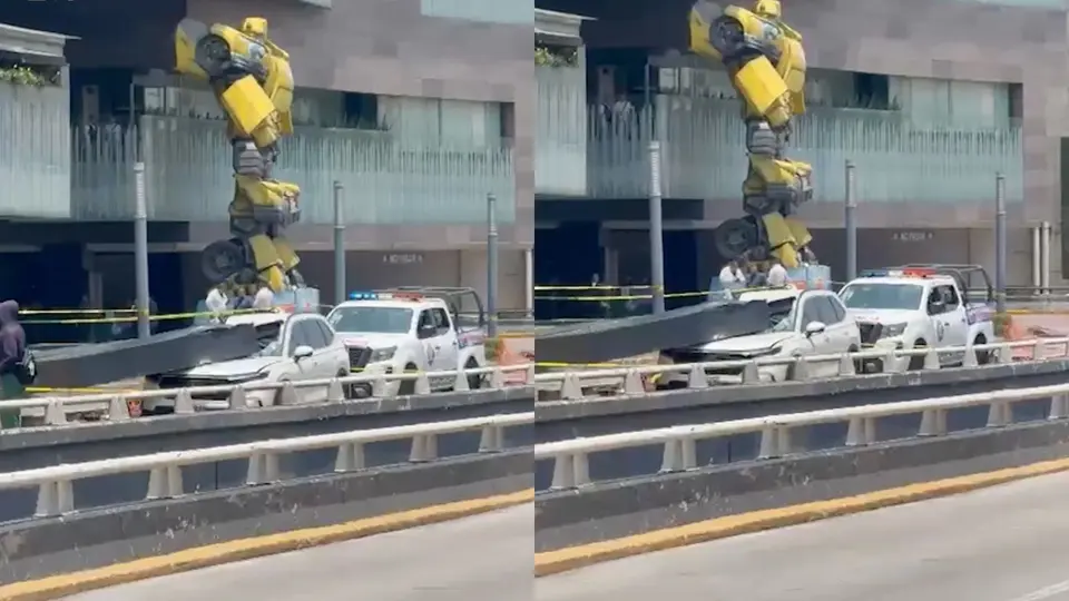 Cámaras del C5 captaron el momento en que ocurrió el desplome en Huixquilucan / Especial