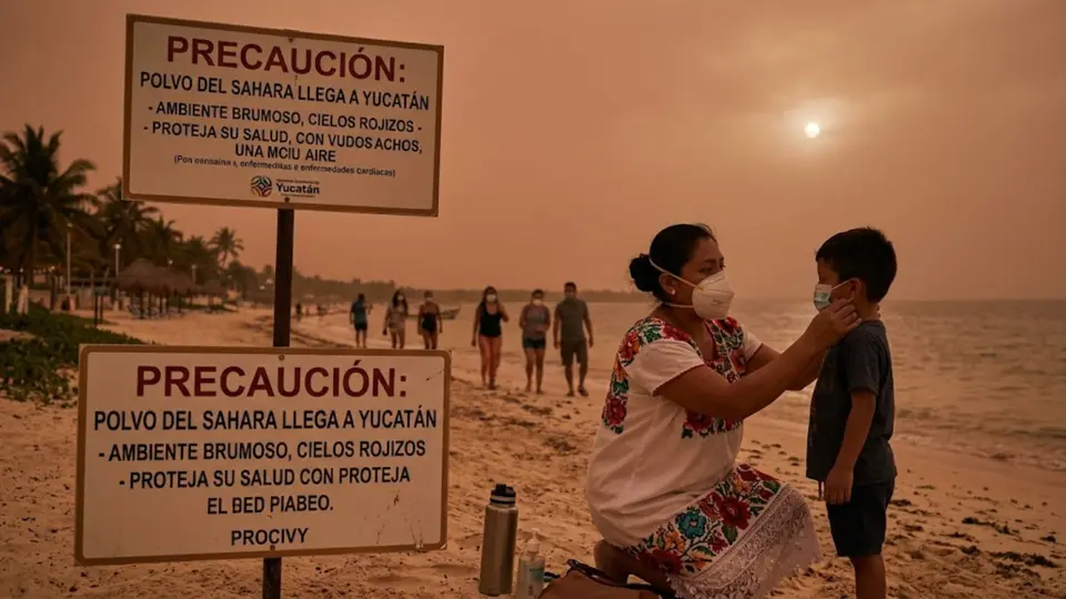 El polvo del Sahara está compuesto por partículas minerales que pueden recorrer miles de kilómetros desde África hasta México / Gemini