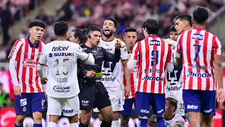 ¡Árbitro del Chivas vs Pumas rompió protocolo del VAR!