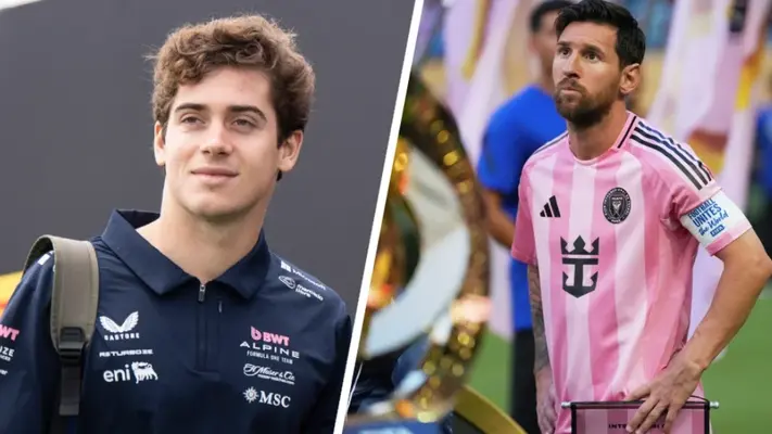 El gesto de admiración de Colapinto a Messi que emocionó a las redes sociales