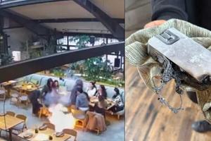 VIDEO: Explota pila de celular en restaurante de CDMX