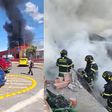 VIDEO: Fuerte incendio en Iztacalco: bodega de colchones arde y rescatan a un pato