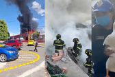 VIDEO: Fuerte incendio en Iztacalco: bodega de colchones arde y rescatan a un pato