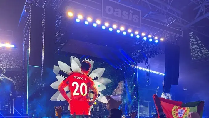 ¡Vivirá siempre! Oasis hace homenaje a Diogo Jota en su primer concierto después de 16 años