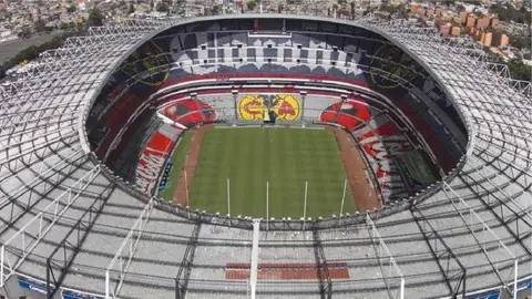 ¡Adiós al América! Así luce el Estadio Azteca sin el logo del cuadro azulcrema