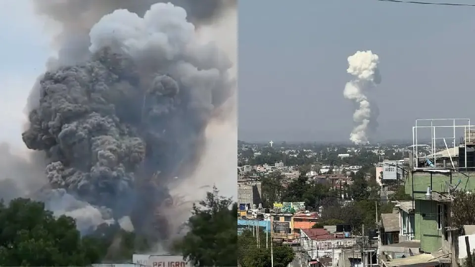 VIDEO: Tragedia en Tultepec: fuerte explosión en talleres de pólvora deja un muerto y nueve heridos