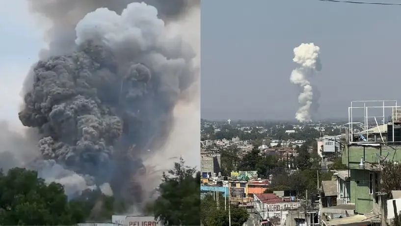 VIDEO: Tragedia en Tultepec: fuerte explosión en talleres de pólvora deja un muerto y nueve heridos