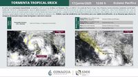 Erick será huracán categoría 2 y tocará tierra entre Oaxaca y Guerrero este jueves