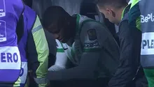 ¡Susto en Colombia! Felipe Román se desplomó en partido de Atlético Nacional ante Santa Fe