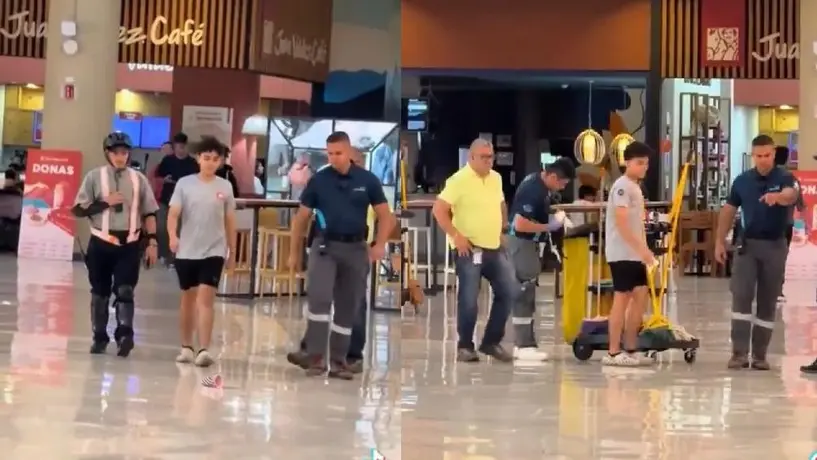 VIDEO: Joven derrama refresco y lo hacen limpiar frente a todos; estalla el debate en redes