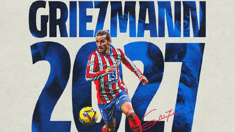 Atlético de Madrid renueva a Antoine Griezmann hasta 2027