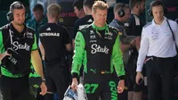 ¡No se lo esperaban! Sauber se queda sin champán para celebración de Hulkenberg en Silverstone