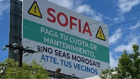 ¿Quién es Sofía? El espectacular que la exhibió por deudas en Monterrey
