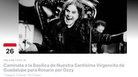 Fieles a Ozzy: fans preparan rosario por el rockero en la Basílica de Guadalupe