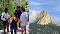 VIDEO: Turistas estadounidenses rayan monolito en Peña de Bernal