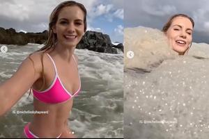 VIDEO: ¿Espuma marina? ¡Era popó!: influencer prueba el agua y lo sube a redes