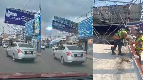 Video: Fuertes vientos derrumban espectacular de 25 metros causando una explosión