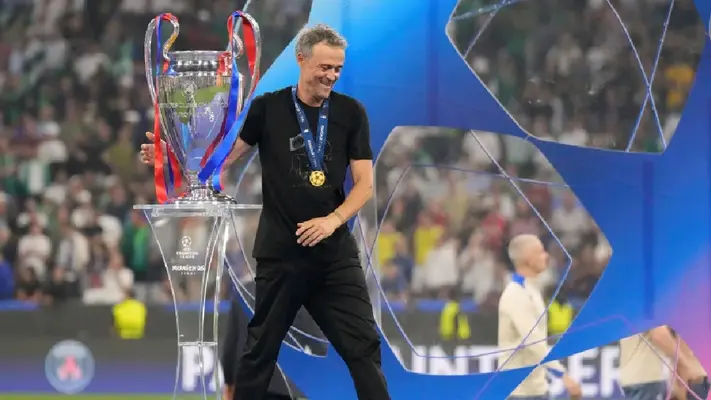 Luis Enrique recuerda a su hija en los festejos de Champions