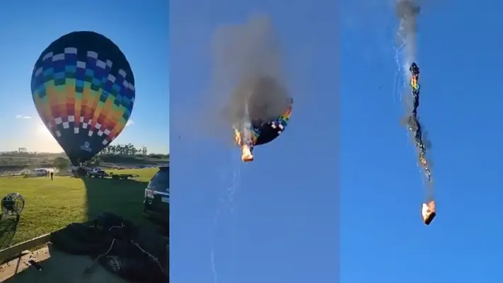 VIDEO: Tragedia en Brasil: Globo aerostático se incendia y deja al menos ocho muertos